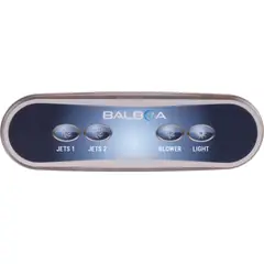 Balboa AX40 7½"W Auxiliary Topside Keypad Series - (A) 52678