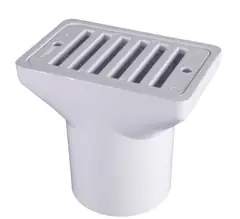 CMP Gutter Deck Drain White Fip X Soc, 2" X 2" (25533-000-000)