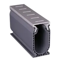Stegmeier Frontier Deck Drain, Gray W/removable Top, 10' X 8 Pcs (SDDG)